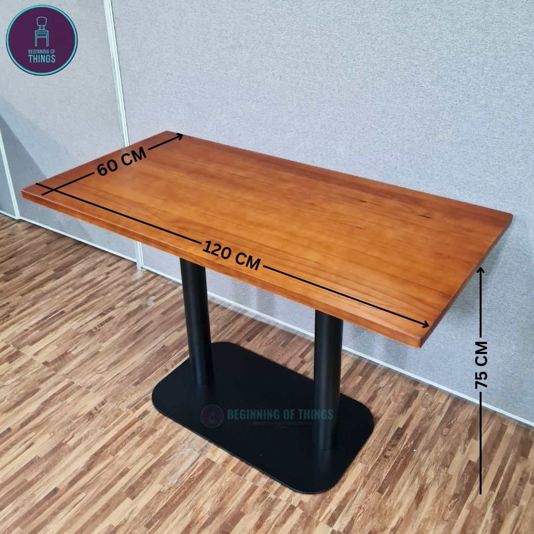 Solid Pine Wood Rectangular Dining Table 120cm