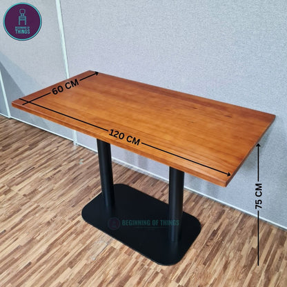 Solid Pine Wood Rectangular Dining Table 120cm
