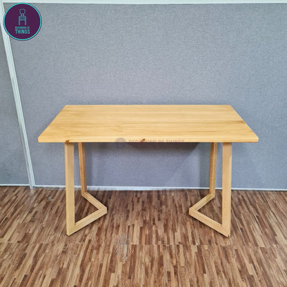 Solid Pine Wood Rectangular Dining Table 120cm