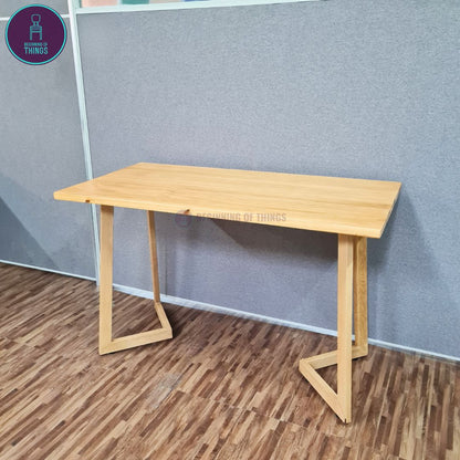 Solid Pine Wood Rectangular Dining Table 120cm