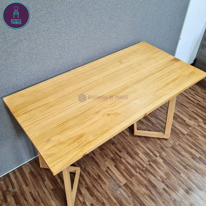 Solid Pine Wood Rectangular Dining Table 120cm
