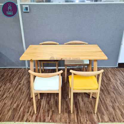 Solid Pine Wood Rectangular Dining Table 120cm
