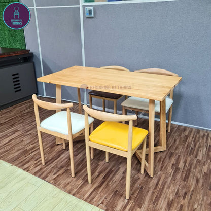Solid Pine Wood Rectangular Dining Table 120cm