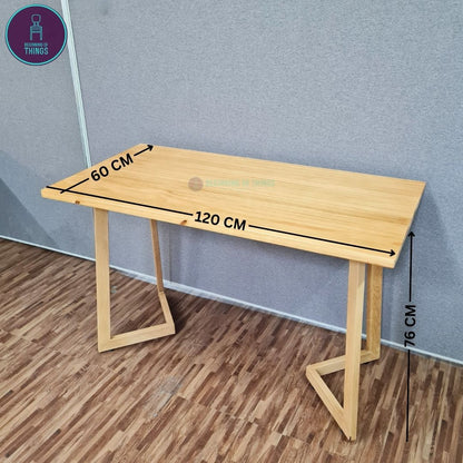 Solid Pine Wood Rectangular Dining Table 120cm