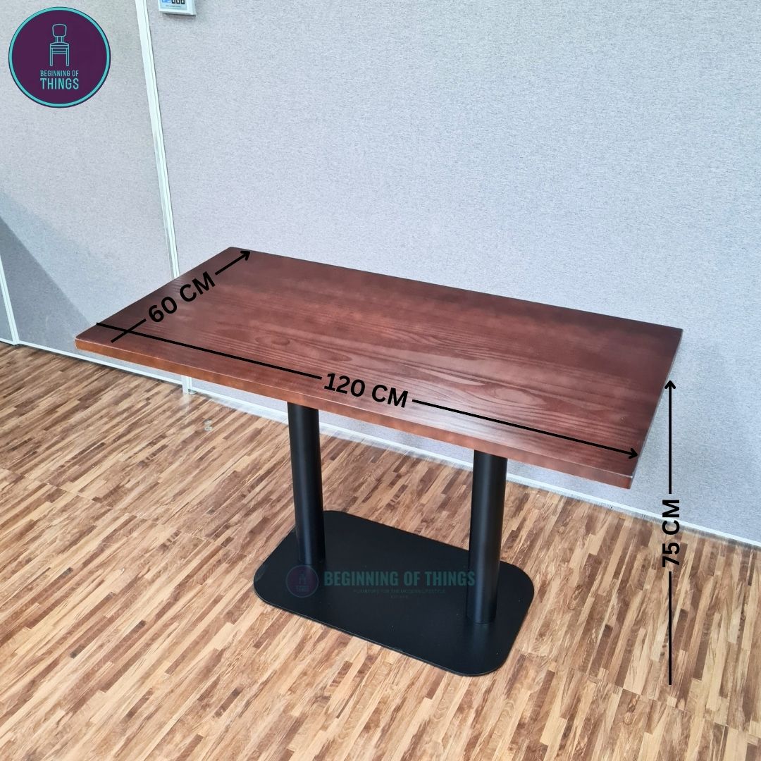 Solid Pine Wood Rectangular Dining Table 120cm