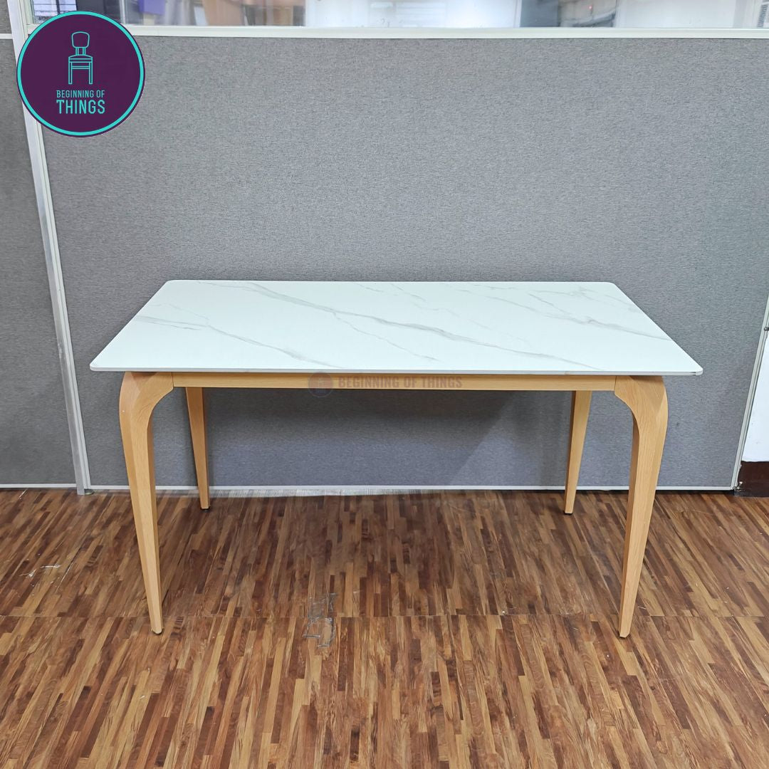 Sintered Stone Rectangular Dining Table 120 cm Pin Legs