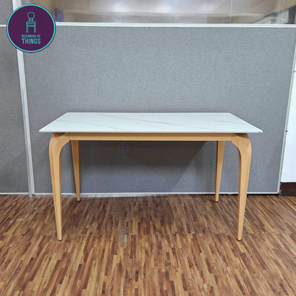 Sintered Stone Rectangular Dining Table 120 cm Pin Legs