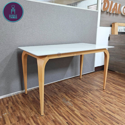 Sintered Stone Rectangular Dining Table 120 cm Pin Legs