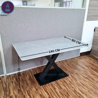 Sintered Stone Rectangular Dining Table 140 cm