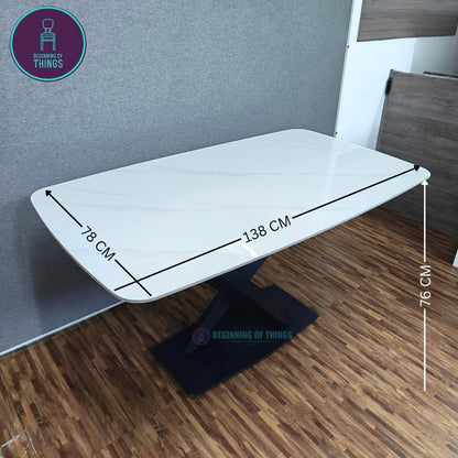 Sintered Stone Rectangular Dining Table 140 x 80 cm