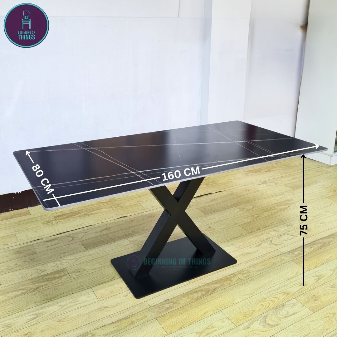 Sintered Stone Rectangular Dining Table 160 cm