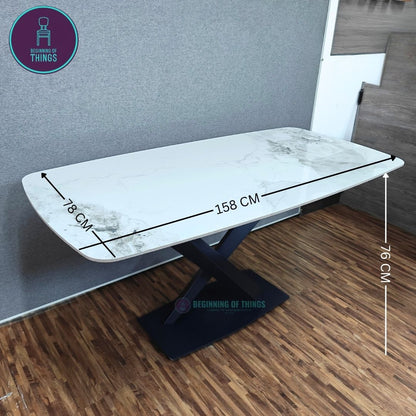 Pandora Sintered Stone Rectangular Dining Table 160 x 80 cm
