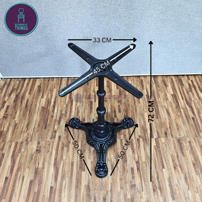 3-Prong Antique Style Dining Table Leg