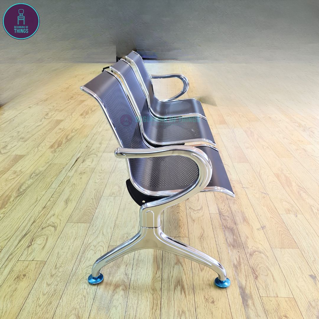 3-Seater Gang Chair All Metal