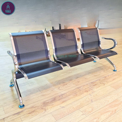 3-Seater Gang Chair All Metal