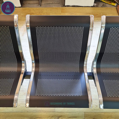 3-Seater Gang Chair All Metal