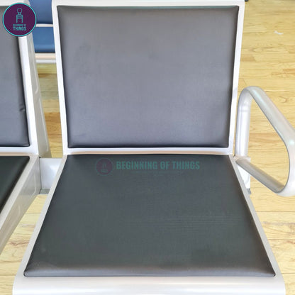 3-Seater Gang Chair with Padded Foam Cushion Seat