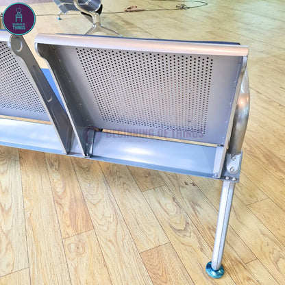 3-Seater Gang Chair with Padded Foam Cushion Seat