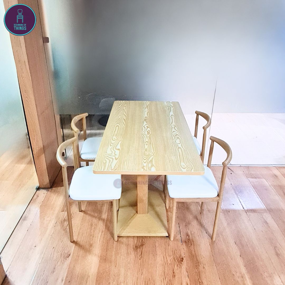 Laminated Rectangular Dining Set 4-Seater