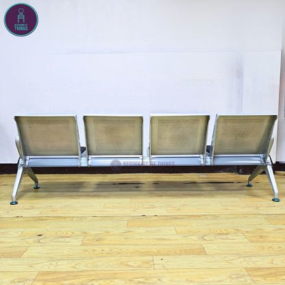 4-Seater Gang Chair with Padded Foam Cushion Seat