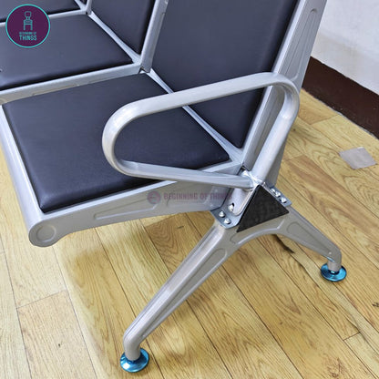 4-Seater Gang Chair with Padded Foam Cushion Seat