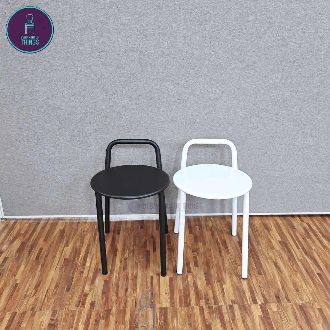 Low Back Outdoor Metal Stool Chair