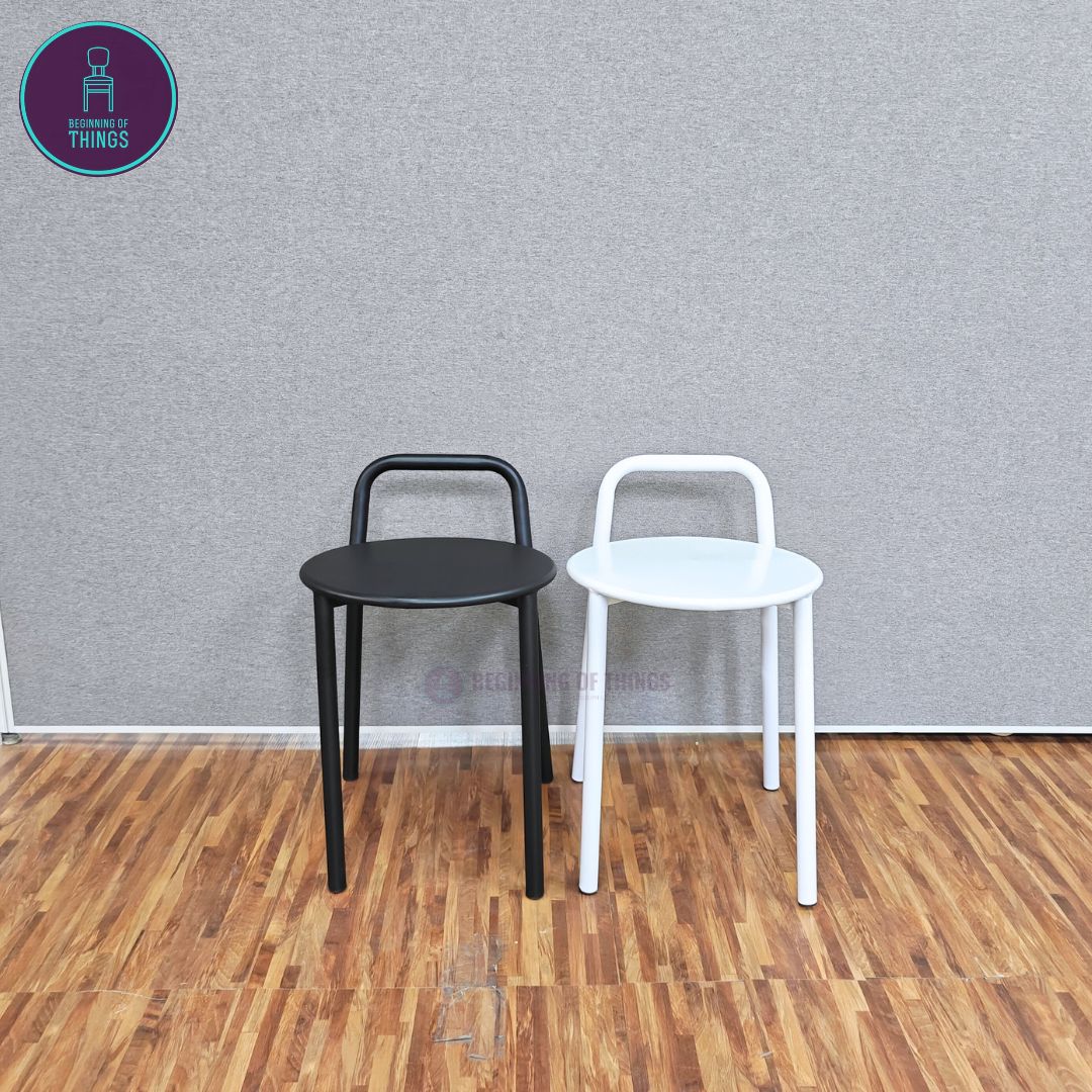 Low Back Outdoor Metal Stool Chair