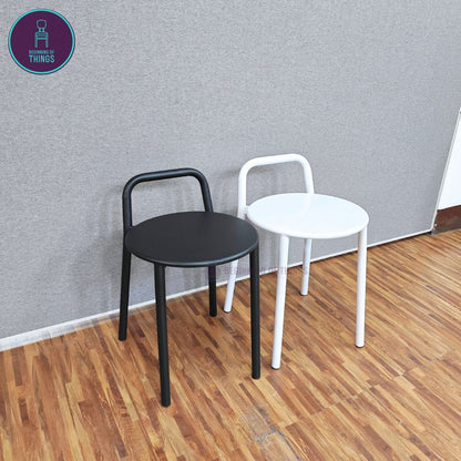 Low Back Outdoor Metal Stool Chair