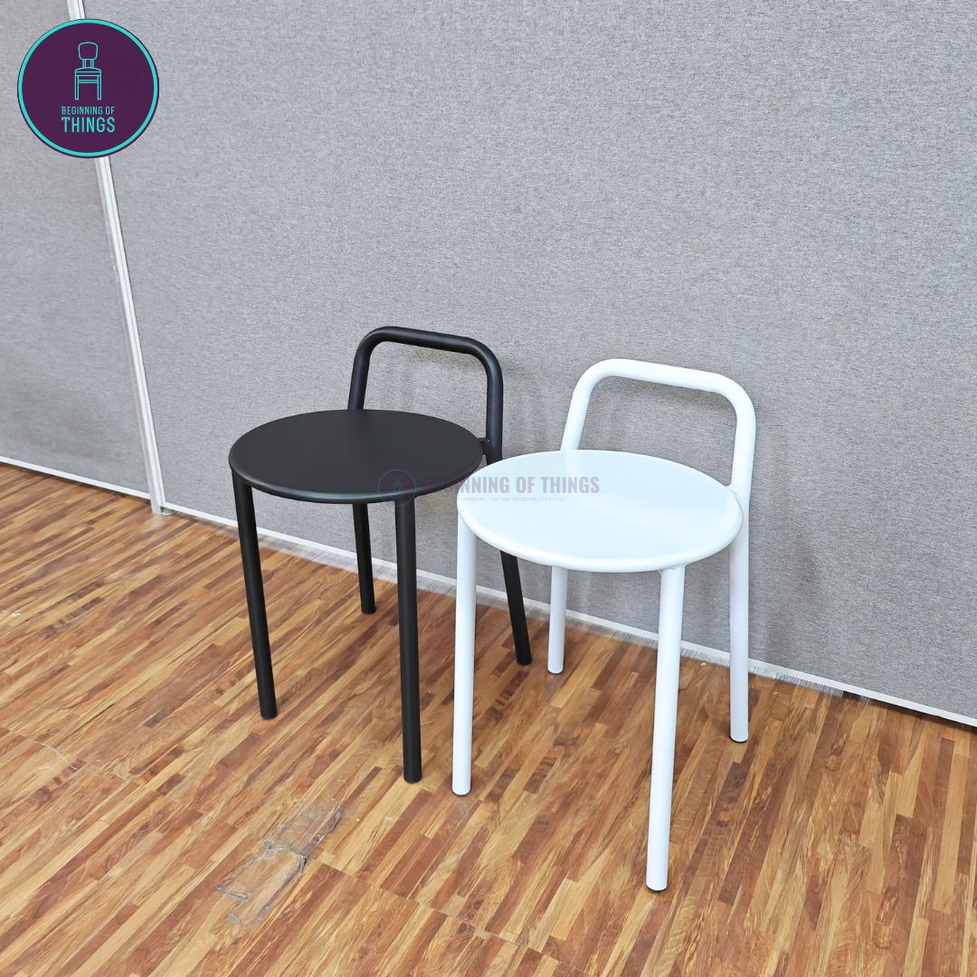 Low Back Outdoor Metal Stool Chair
