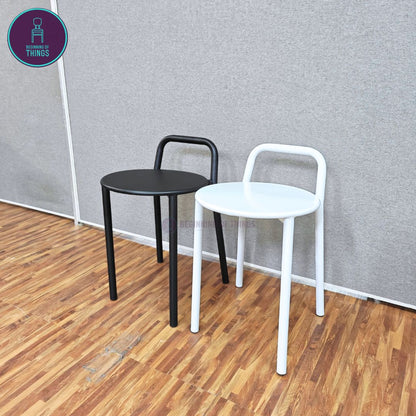 Low Back Outdoor Metal Stool Chair