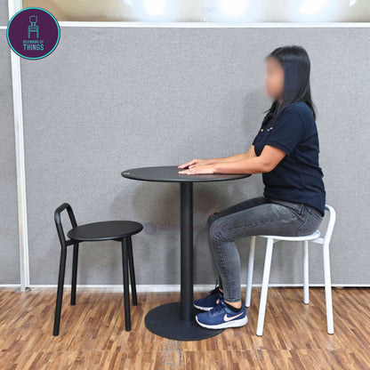 Low Back Outdoor Metal Stool Chair