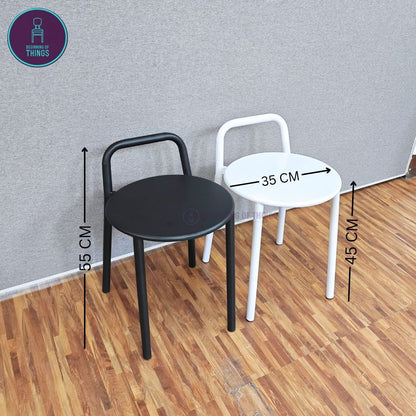 Low Back Outdoor Metal Stool Chair