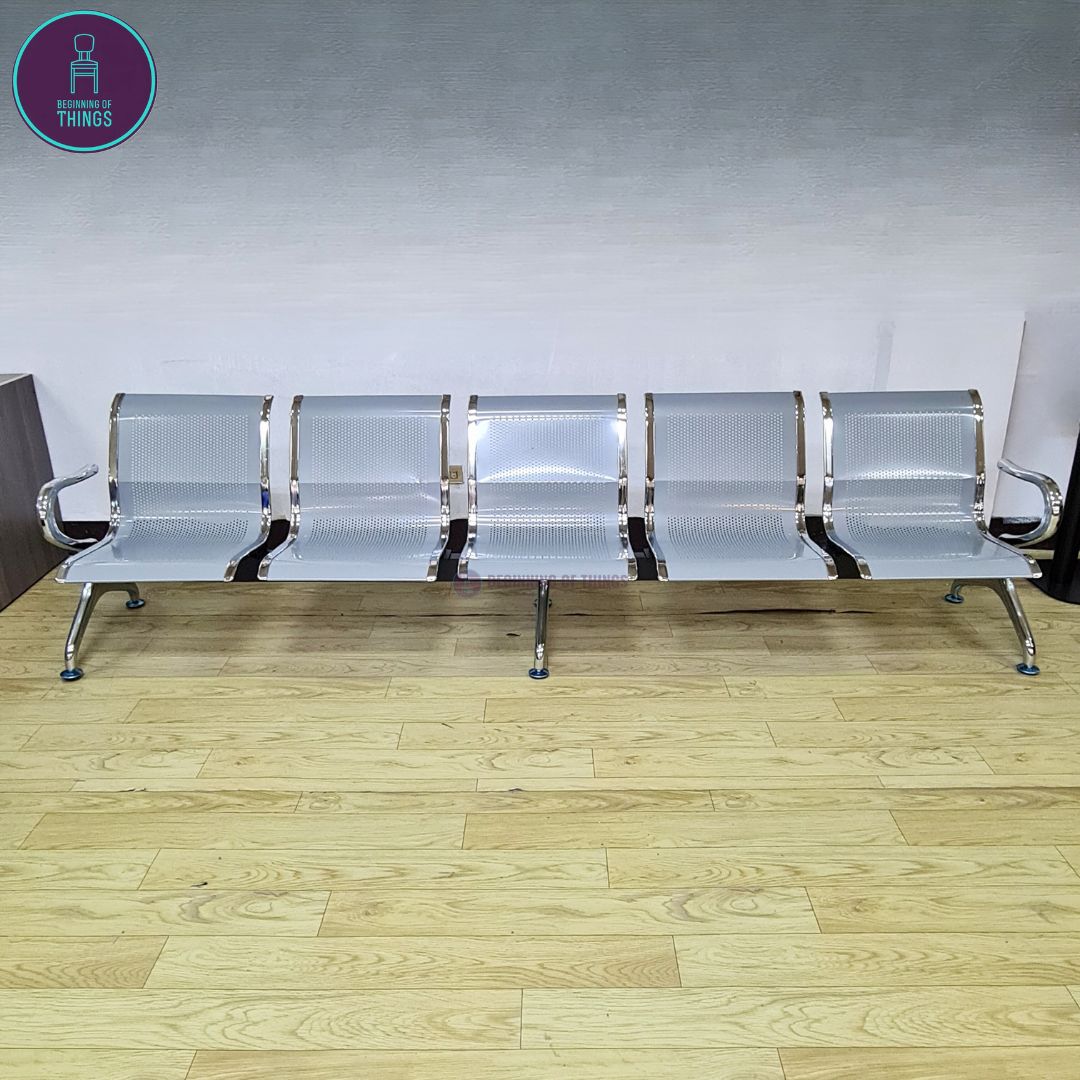 5-Seater Gang Chair All Metal