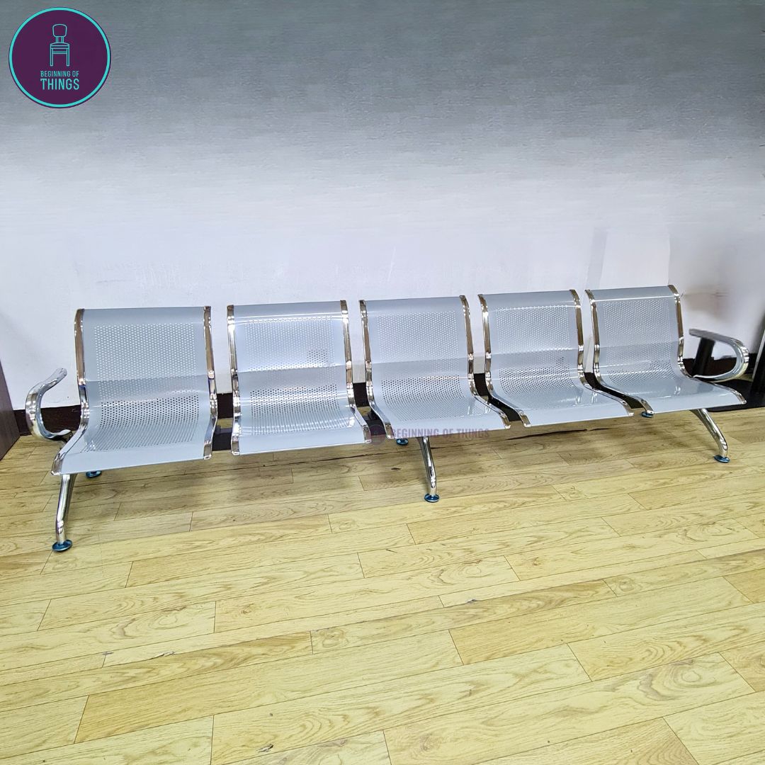 5-Seater Gang Chair All Metal