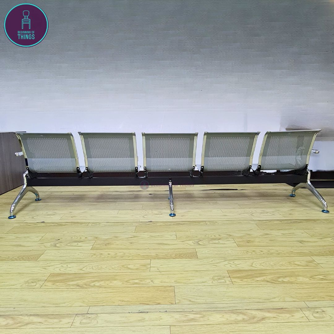 5-Seater Gang Chair All Metal