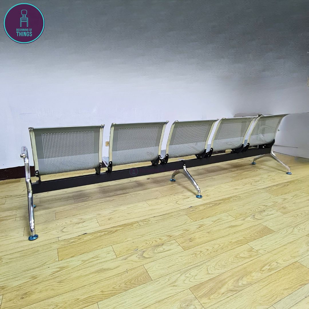 5-Seater Gang Chair All Metal