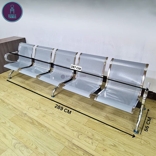 5-Seater Gang Chair All Metal