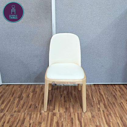 Scoop Back Wooden Frame Dining Chair