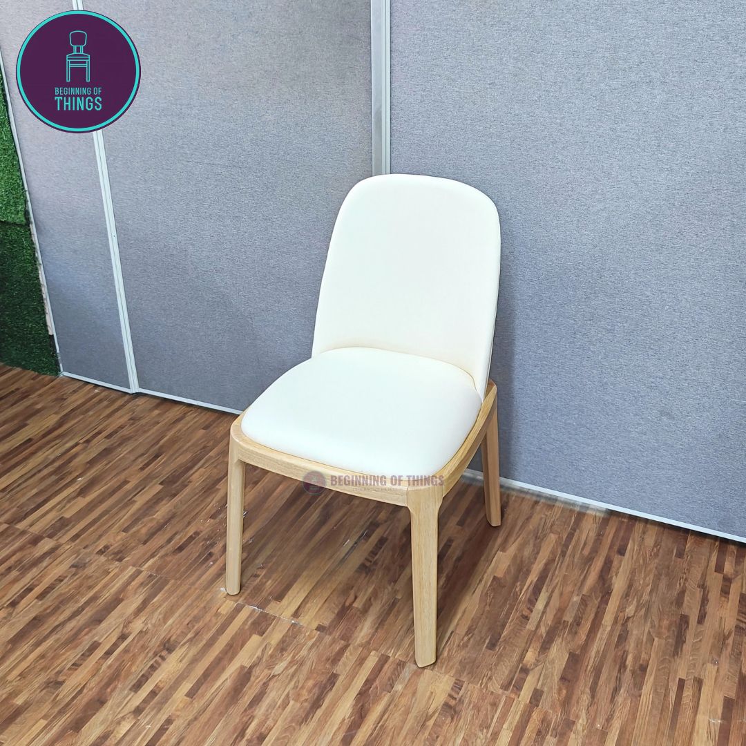 Scoop Back Wooden Frame Dining Chair