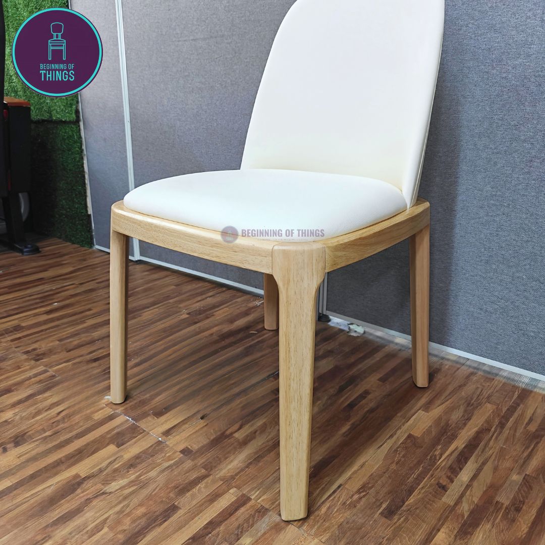 Scoop Back Wooden Frame Dining Chair