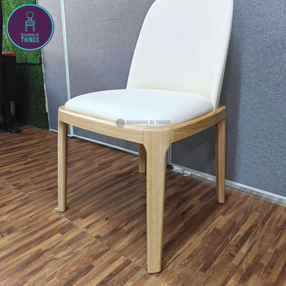 Scoop Back Wooden Frame Dining Chair