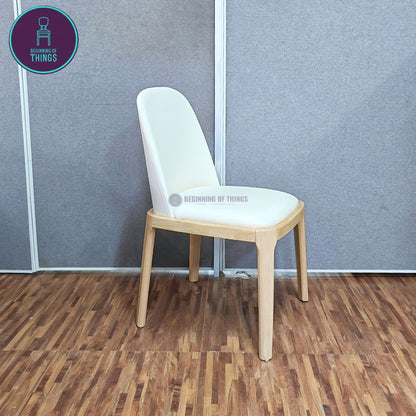 Scoop Back Wooden Frame Dining Chair