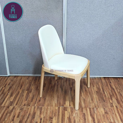 Scoop Back Wooden Frame Dining Chair