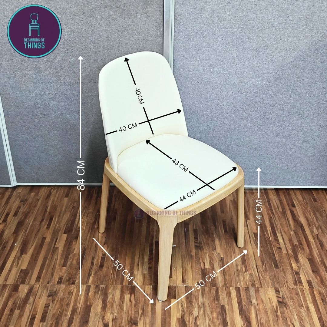 Scoop Back Wooden Frame Dining Chair