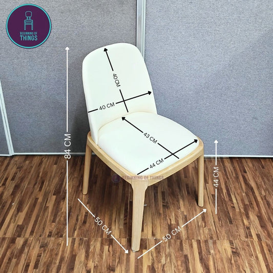 Scoop Back Wooden Frame Dining Chair
