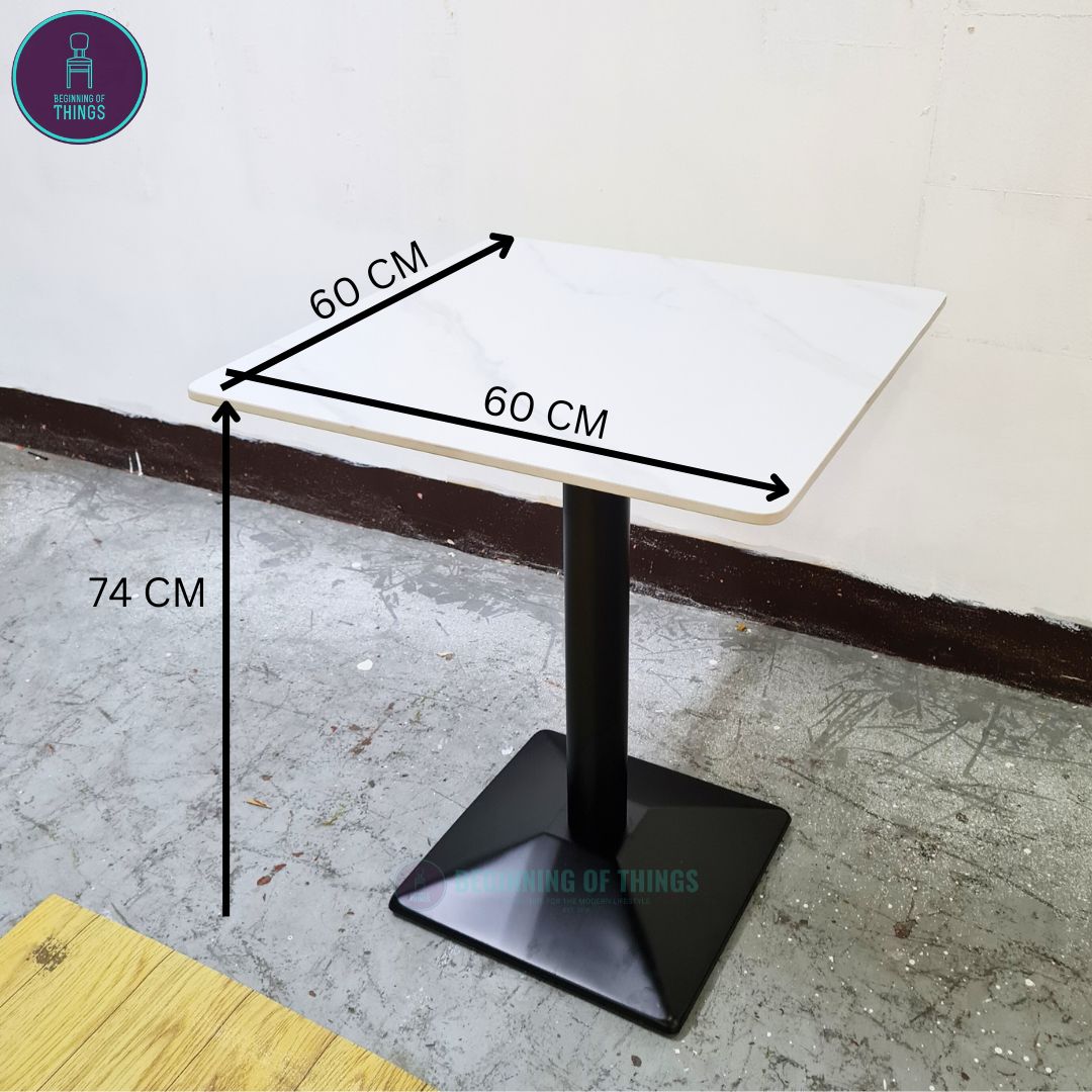 Sintered Stone Square Dining Table 60 x 60 cm