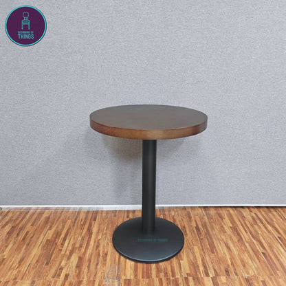 Wood Veneer Round Dining Table 60 cm