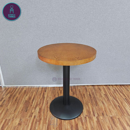 Wood Veneer Round Dining Table 60 cm