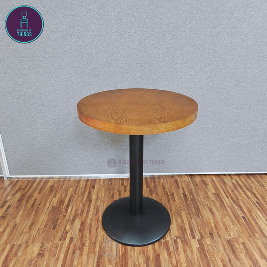Wood Veneer Round Dining Table 60 cm