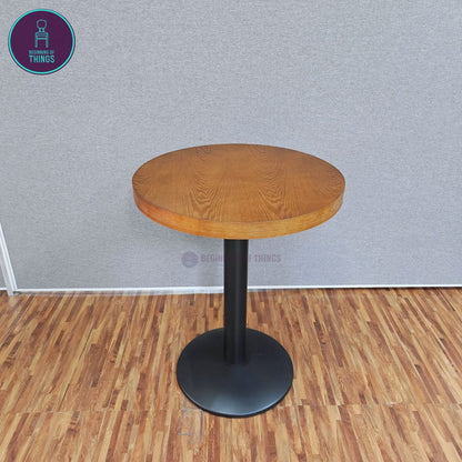 Wood Veneer Round Dining Table 60 cm